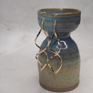 Golden Spiral Dangle Earrings